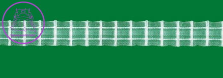 Metráž řasící páska šíře 2,5cm řasení 1:2 průsvitná Gabri-TASMAL/F5Z