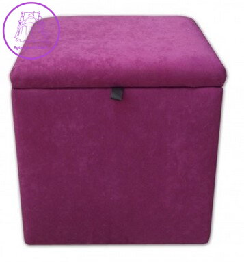 Taburet s úložným prostorem tkanina Suedine fialová 77 -  více barev
