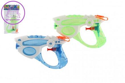 Vodní pistole plast 18cm 2 barvy v sáčku