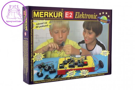 Stavebnice MERKUR E2 elektronic v krabici 36x27x6cm