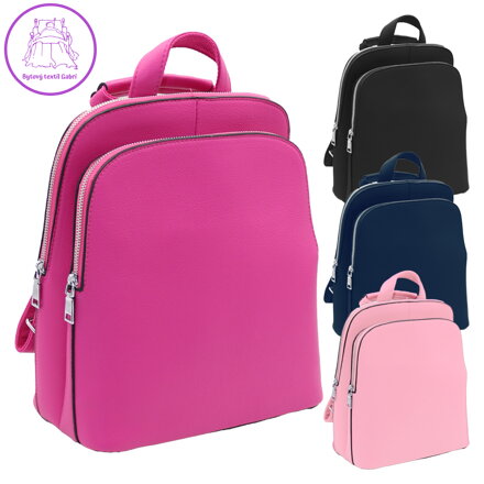 Dámská taška (batoh) dvoukomorová (černá, modrá, růžová, cyklamenová)