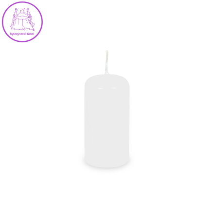 Svíčka válcová 40 x 80 mm, bílá (4 ks v bal.)