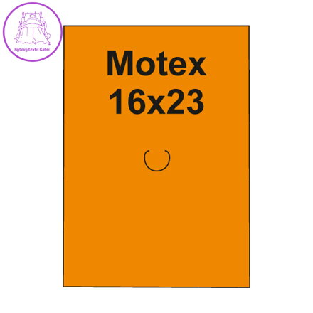 Etikety cen. MOTEX 16x23 hranaté, 870 etikiet/kotúčik, oranžové