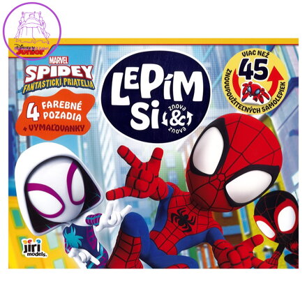 Lepím si znovu 50 samolepek + vymalovánky - Spidey