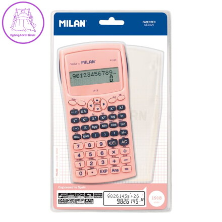 Kalkulačka MILAN M240 pink - vědecká 10+2 místná