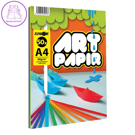 Zložka farebného papiera - ART PAPIR A4 80g (50 ks) mix 10 farieb/x5