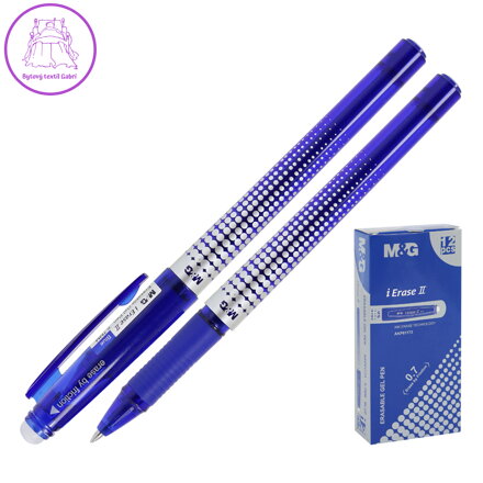 Roller gelový/gumovací M&G iErase II 0,7 mm, modrý