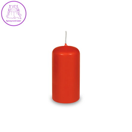 Svíčka válcová 40 x 80 mm, červená (4 ks v bal.)