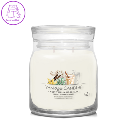 Svíčka Yankee Candle - SWEET VANILLA HORCHATA, střední