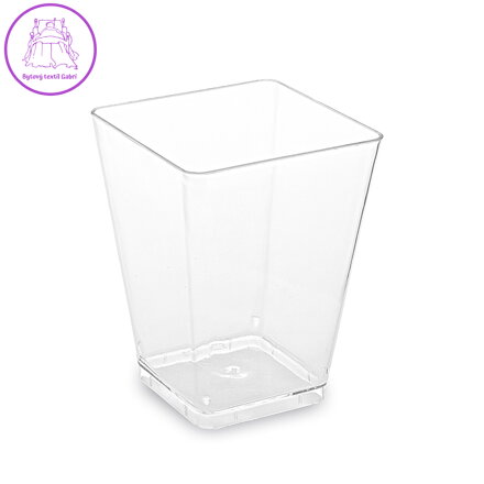 Finger Food pohárek hranatý, čirý 5,8x5,8x7,6 cm-160ml / 20ks /