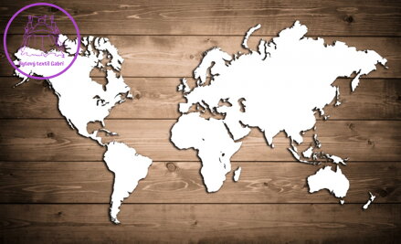 Obraz Mapa světa na dřevu