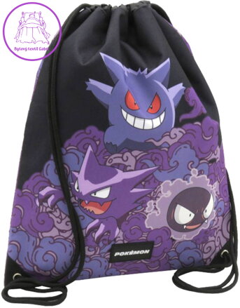 Batoh dětský stahovací vak na záda Pokémon Gengar