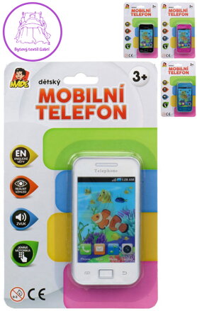 Telefon dětský mobilní 11cm smartphone na baterie 4 druhy Zvuk AJ