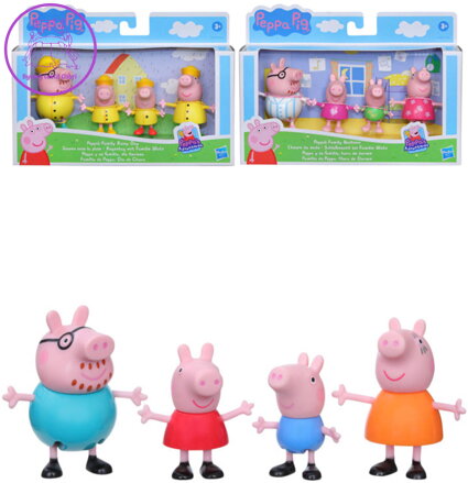HASBRO Pepinina rodina herní set 4 figurky Peppa Pig s doplňky 3 druhy