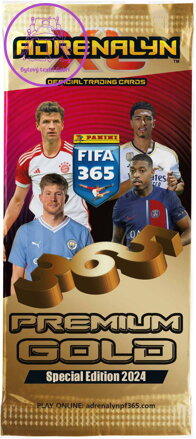PANINI FIFA 365 23/24 Sběratelské karty Premium Gold 14ks Adrenalyn XL booster