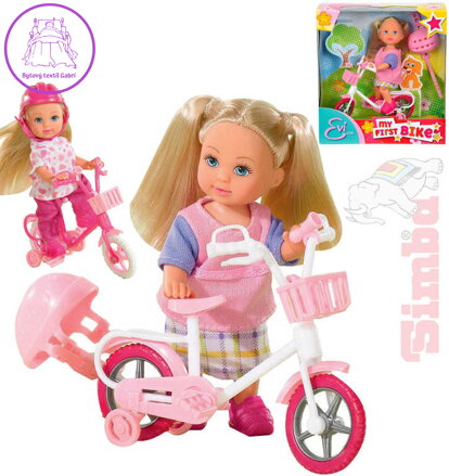 SIMBA Evička panenka na kole set s doplňky 4 druhy