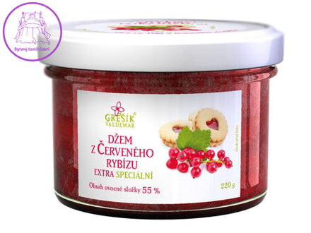 Grešík Džem z Červeného rybízu extra Speciální 220 g