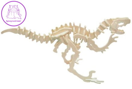 WOODEN TOY , WCK 3D puzzle Velociraptor malý