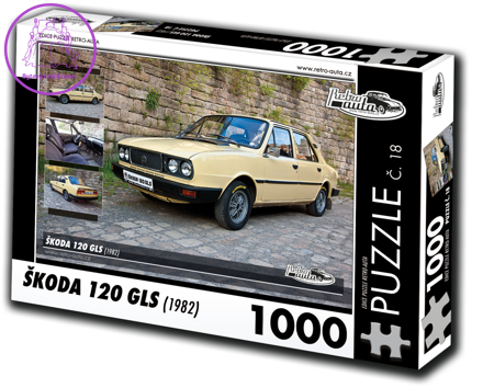 RETRO-AUTA Puzzle č. 18 Škoda 120 GLS (1982) 1000 dílků