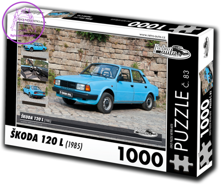 RETRO-AUTA Puzzle č. 83 Škoda 120 L (1985) 1000 dílků