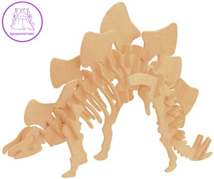 WOODEN TOY , WCK 3D puzzle Stegosaurus malý