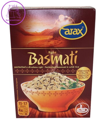 Rýže basmati parboiled s divokou rýží - krabička 4x120g Arax 2341