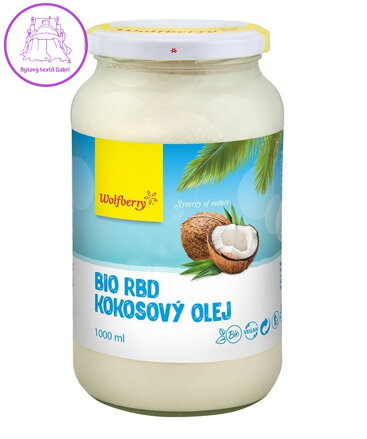 Olej kokosový RBD 1000ml Wolfberry na smažení 1379