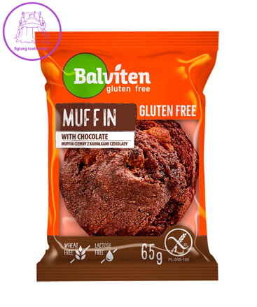 Muffin tmavý s čokol. 65g Balviten bez lepku 5318