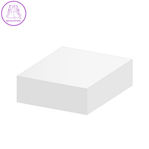 Blok kostka bílá 9x9x3,5 cm - sypaná