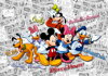 Dětská fototapeta standard papírová - FTD 2225 Disney Mickey na komiksu 360x254cm - 2022