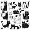 Dětská samolepka na zeď 30x30cm - Kitty Doodles