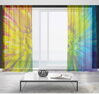 Záclony s 3D potiskem 2x150x250cm - Duhový květ