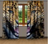 Závěsy 3D dekorační 2x140x250cm Gepardí řev