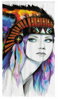 Osuška s potiskem 70x140cm - Space indiánka art