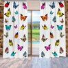 Závěsy 3D dekorační 2x140x250cm - Motýlci