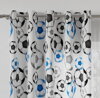 Metrážový dětský dekorační závěs tištěný šíře 140cm Gabri-D00051/OXF/001 Fotbal modrý 2023