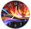 Nástěnné hodiny kulaté 30cm - Abstraktní barevná design vlna