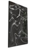 Nástěnné hodiny 30x60cm - Abstrakt černo bílý melír