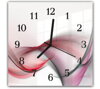 Nástěnné hodiny 30x30cm - Abstraktní růžovo fialová vlna