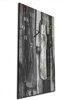 Nástěnné hodiny 30x60cm - Malované dřevo šedý abstrakt