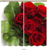 Black out závěsy 3D nebo voálové záclony 3D motiv 3264 Rudé růže