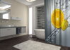 Textilní koupelnový závěs s 3D efektem 145x180cm Art-Citrony 2868