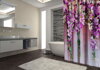 Textilní koupelnový závěs s 3D efektem 145x180cm Art-Fialové květy 69822