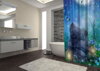 Textilní koupelnový závěs s 3D efektem 145x180cm Art-Noční motýl 2290