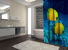 Textilní koupelnový závěs s 3D efektem 145x180cm Art-Rybky 3101