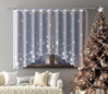 Záclona kusová oblouková vánoční 300x150cm W-Hvězdy 