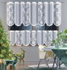 Metrážové vánoční záclony vitrážkové žakárové bílé W-Ozdoby 664114060 ( více rozměrů )