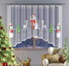 Záclona kusová oblouková vánoční 300x150cm W-Santa Claus 2