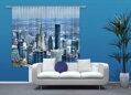 Dekorační závěsy s potiskem 180x160cm - Město 4815