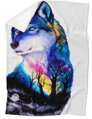 Fleecová fotodeka - Vlk art více rozměrů